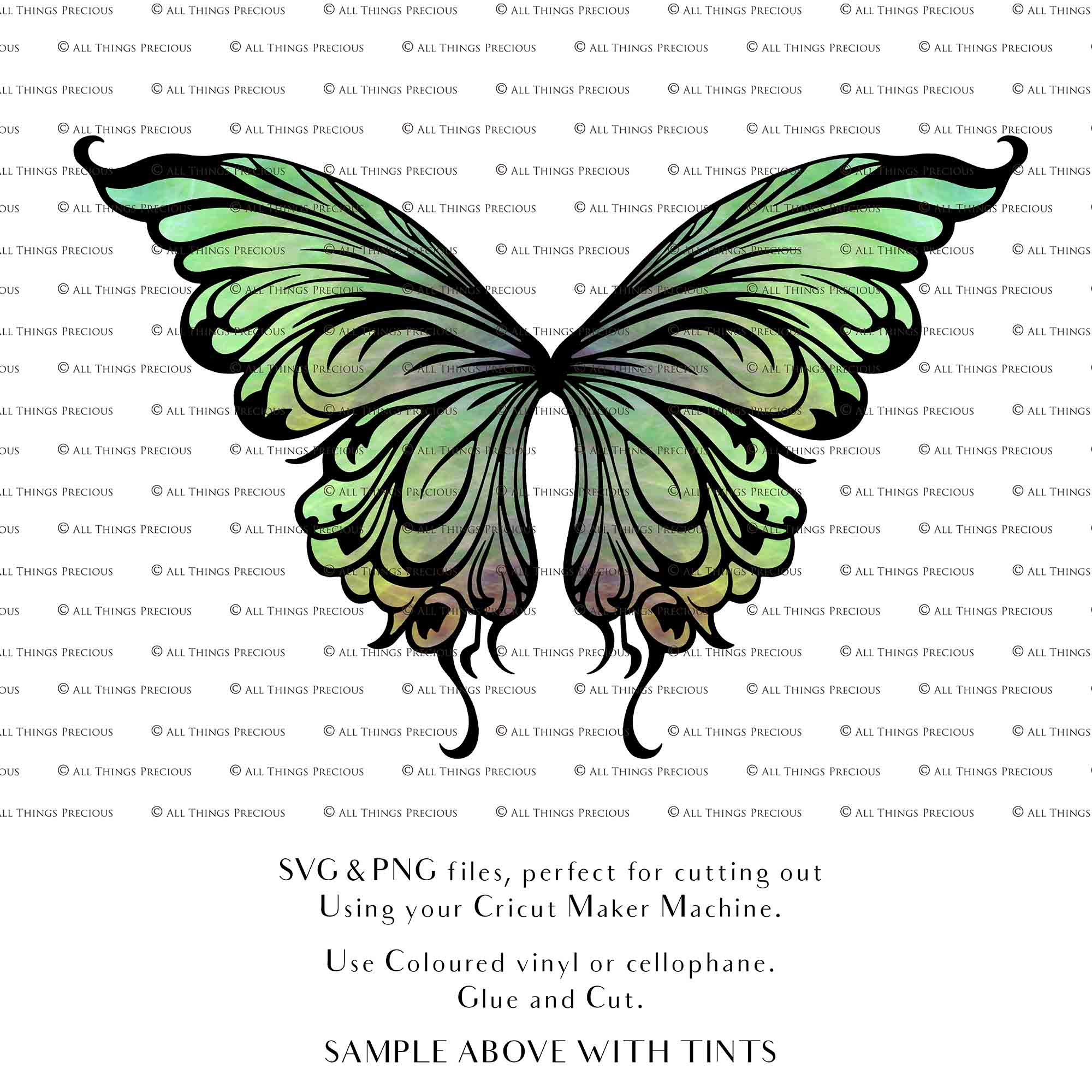 SVG & PNG Fairy Wing files for Cricut or Silhouette Cameo Cutting Machine. To create wearable fairy wings, in adult or children sizes.  Use this clipart design for Halloween Costumes, Fantasy or Cosplay or photography. Or use as ephemera in weddings, engagements or baby shower invitations. These are Individual wing parts, for you to cut and assemble. This is a digital product.